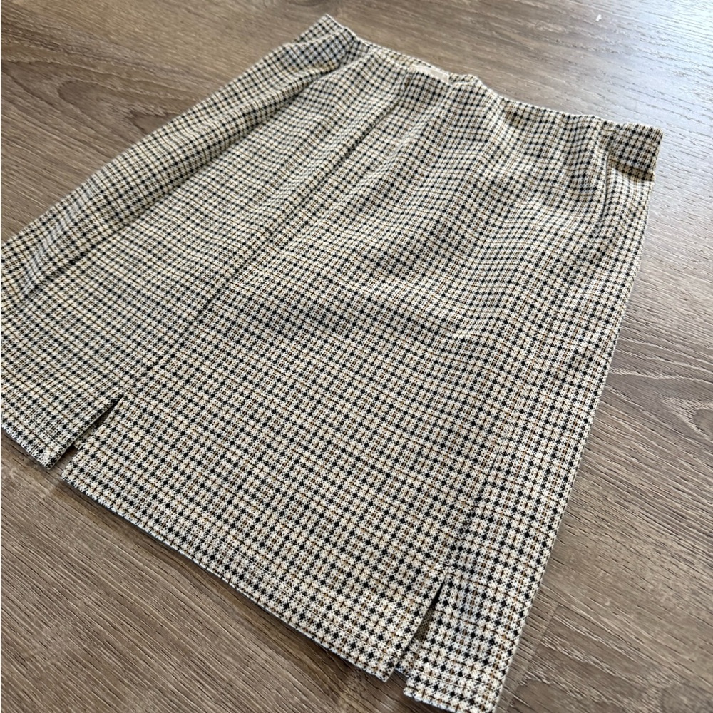 Full Tilt Black and Cream Checkered Mini Skirt